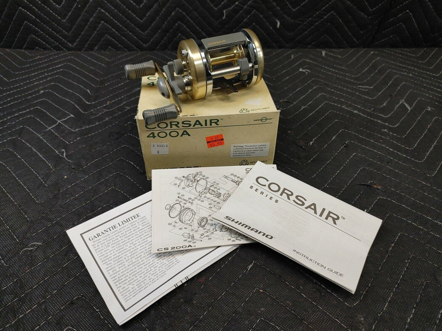 NOS - Shimano Corsair CS 400A Level wind Baitcasting Reel - New & Unused