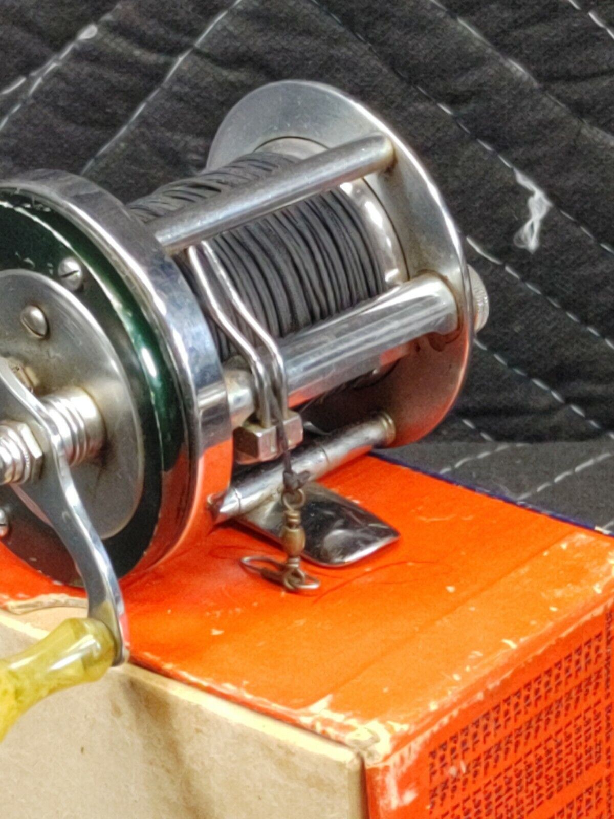 Shakespeare Marhoff No. 1964 Nickel Silver Fishing Reel Model GE w/Box + Insert