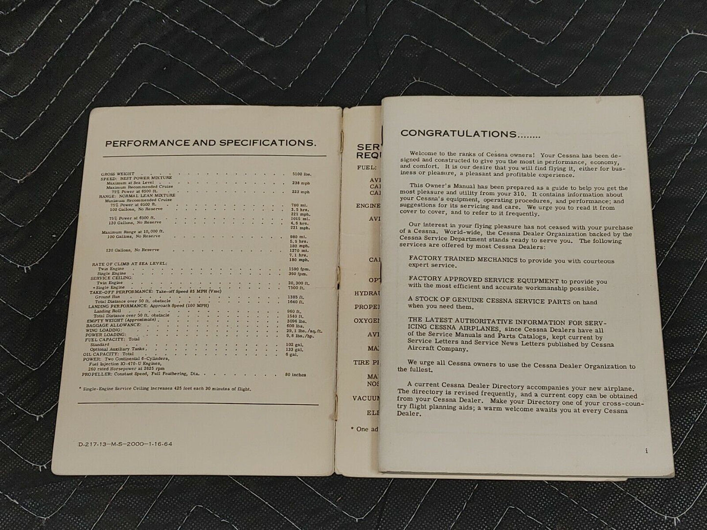 Cessna Three Ten Owner’s Manual Softback