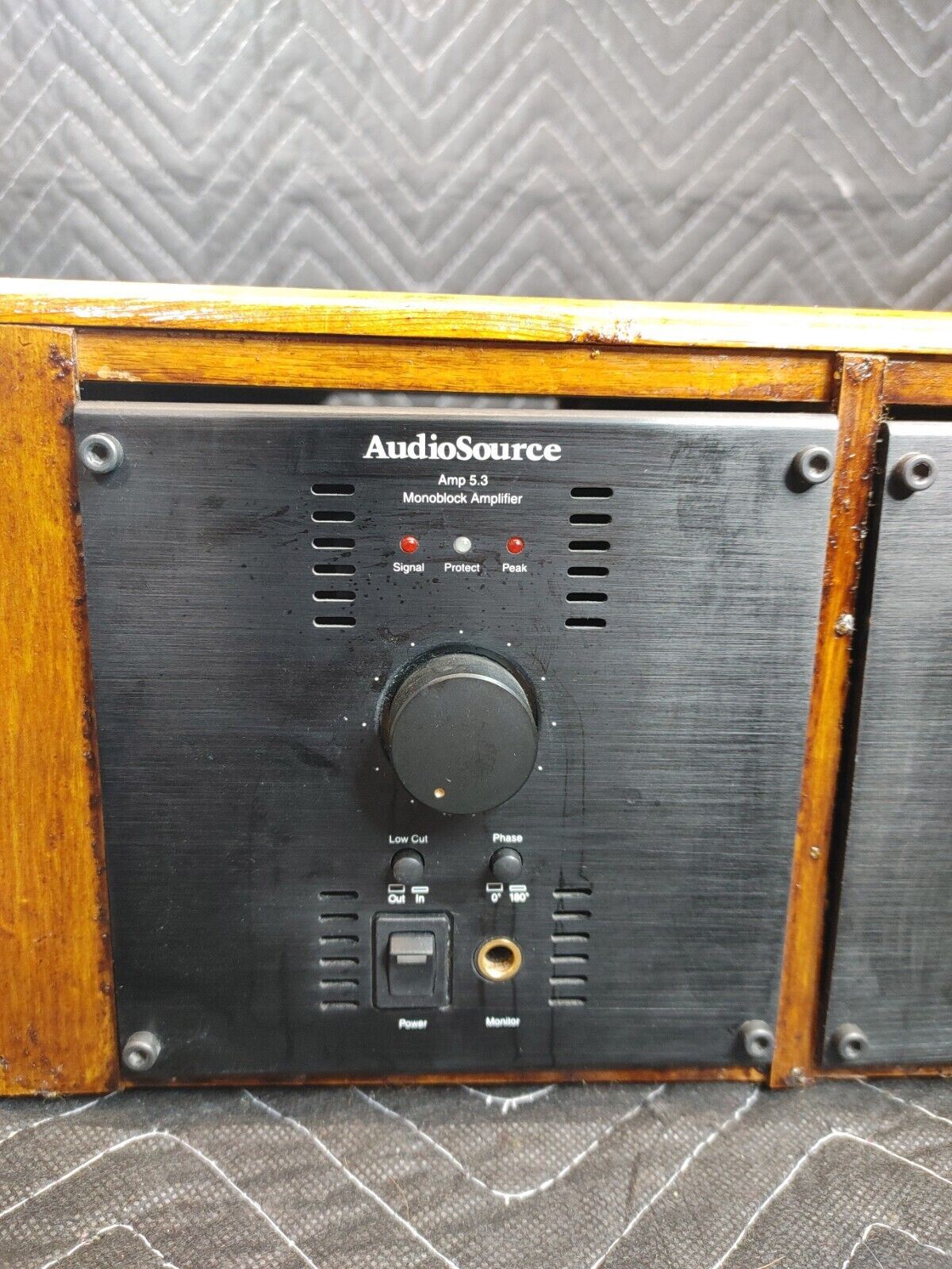 2x AudioSource AMP 5.3 Monoblock Power Amplifier in Custom Wood Case