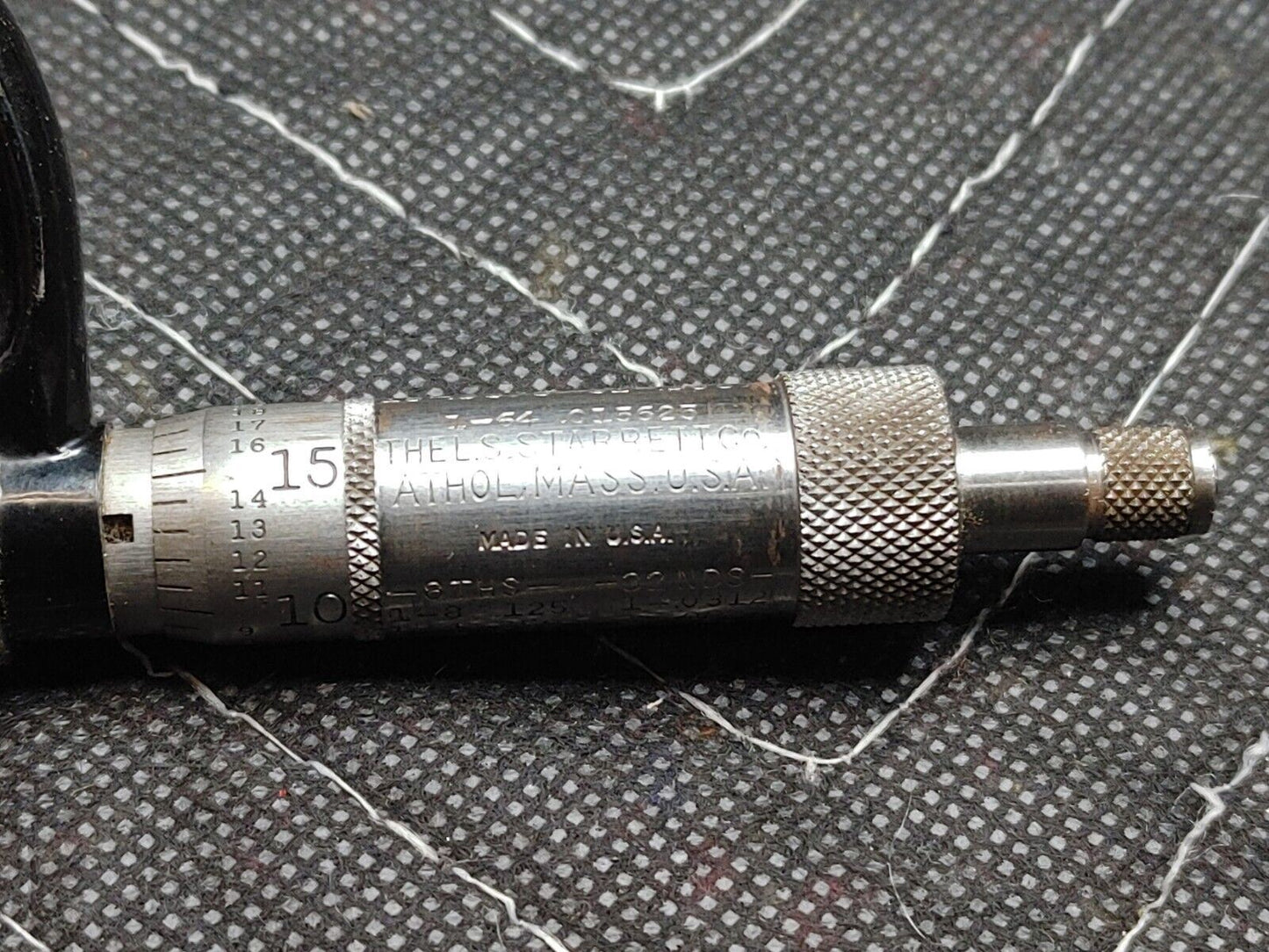 NOS Starrett 0-1" Outside Diameter Micrometer No 436 Ratchet Stop Case Excellent