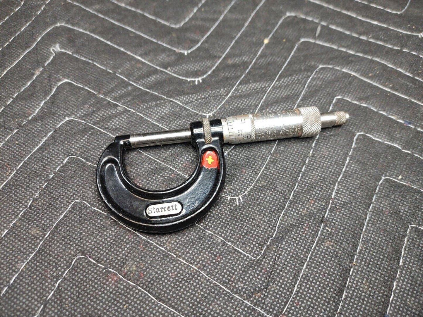 NOS Starrett 0-1" Outside Diameter Micrometer No 436 Ratchet Stop Case Excellent