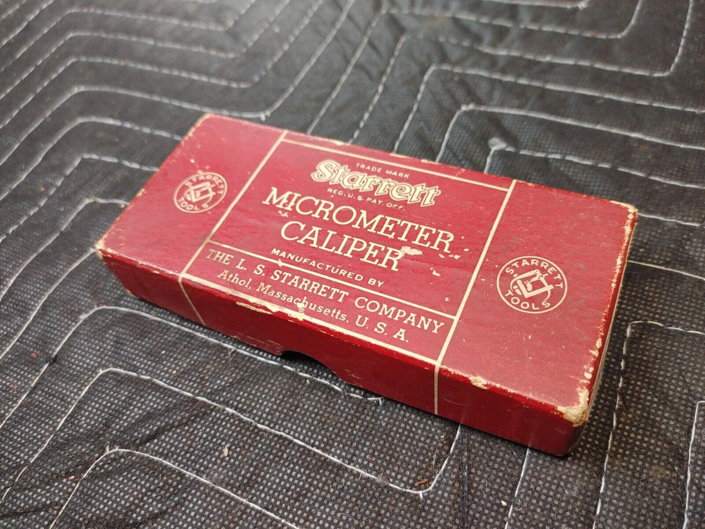 NOS Starrett 0-1" Outside Diameter Micrometer No 436 Ratchet Stop Case Excellent