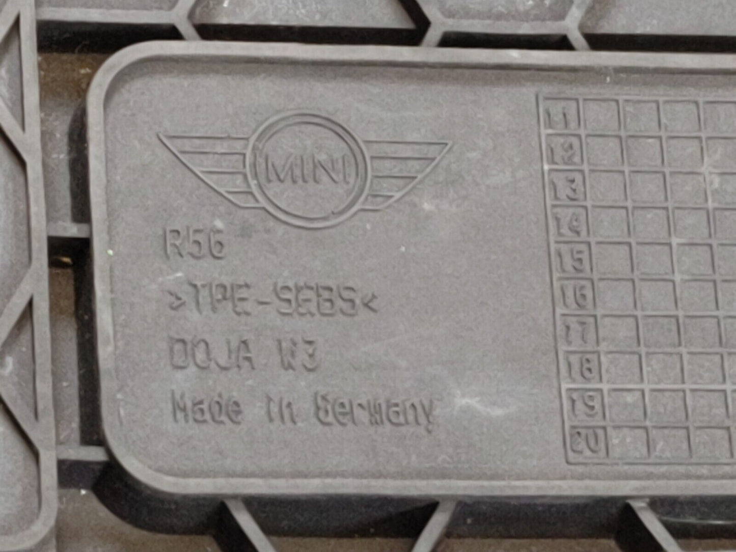 Mini Cooper S Rubber Front Floormats 07-13 R56 OEM