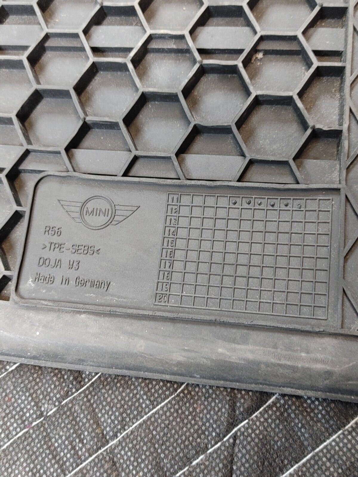 Mini Cooper S Rubber Front Floormats 07-13 R56 OEM