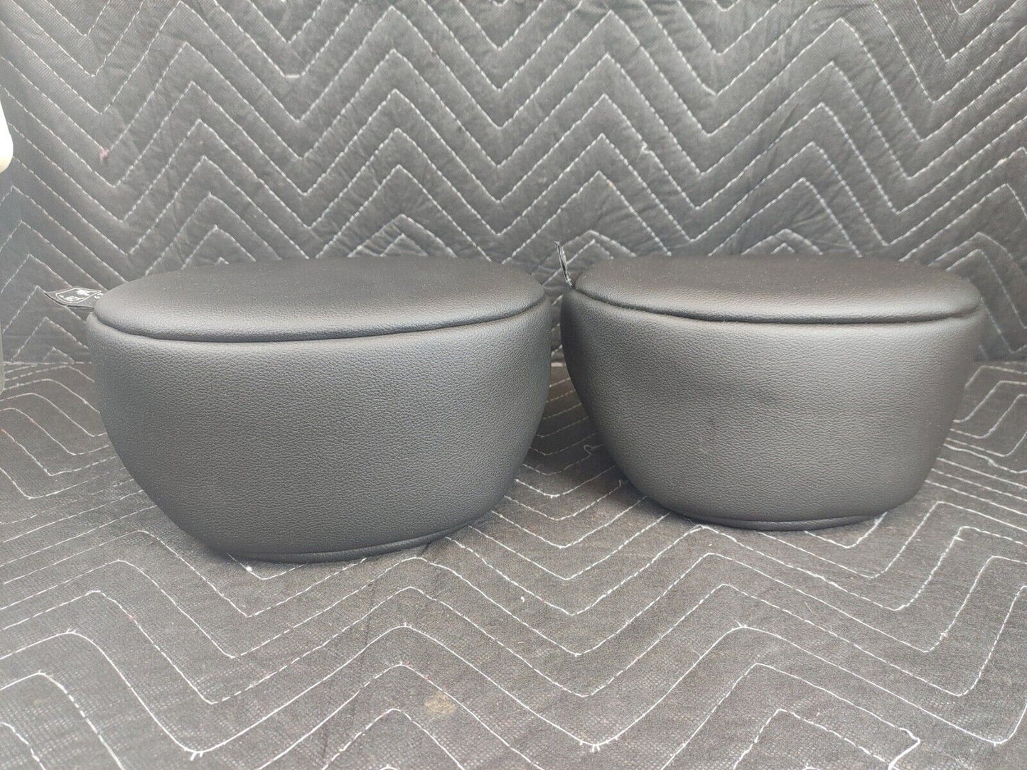 2007-13 Mini Cooper S Rear Seat Headrest Head Rest Set Pair Black Leather OEM