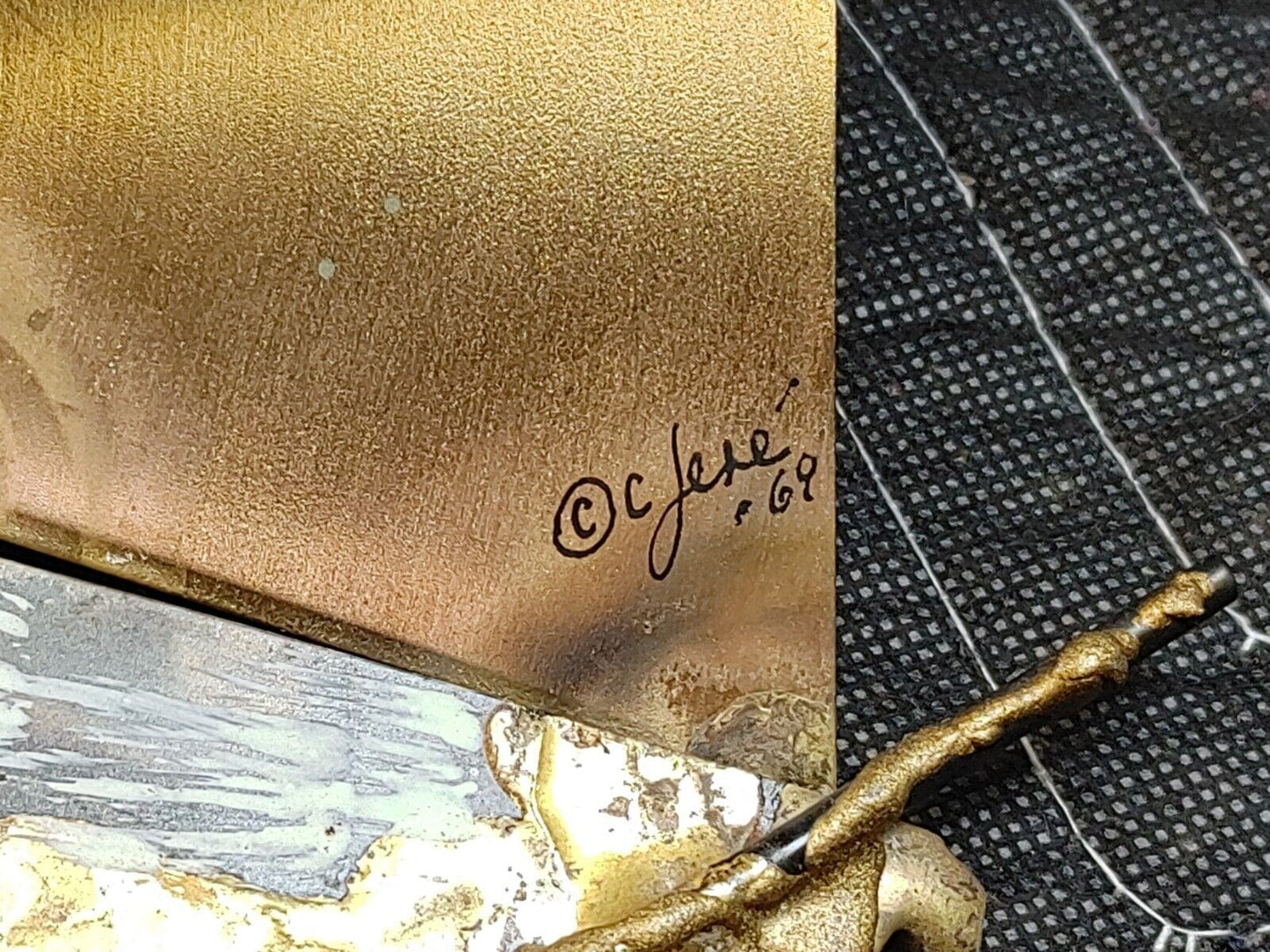 Vintage 60s C JERE Sailboat Regatta 1969 MCM Brutalist Metal Wall Art Sculpture