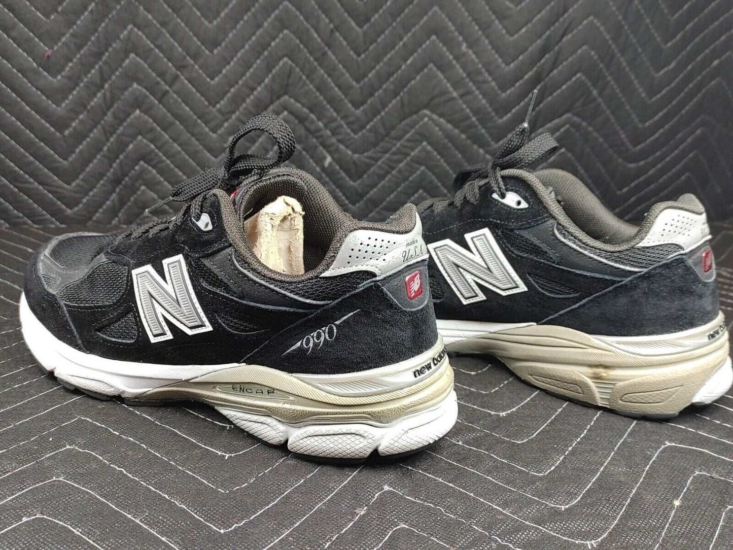 New Balance 990v3 W990BK3 Black Suede Running Shoes USA 990 v3 Women’s Size 9 D
