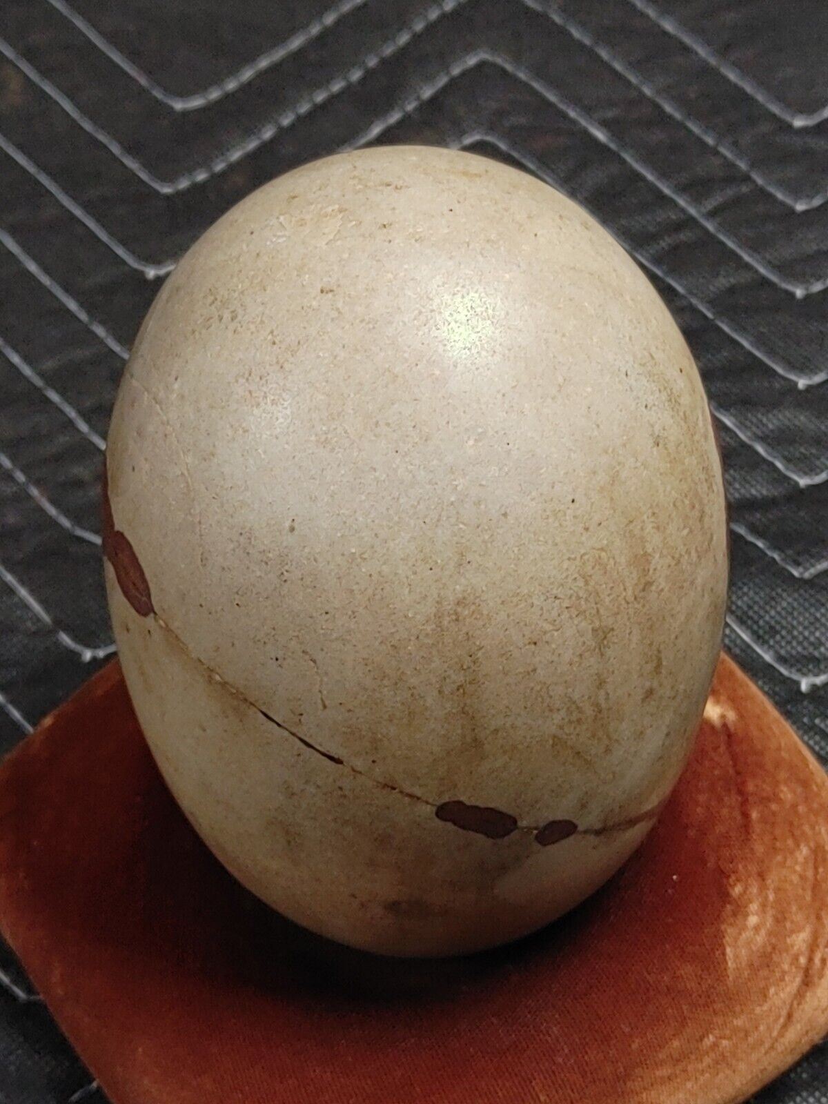 6" tall Shiva Lingham - Genuine Narmada River Siva Lingam 4 lbs w/ Pillow