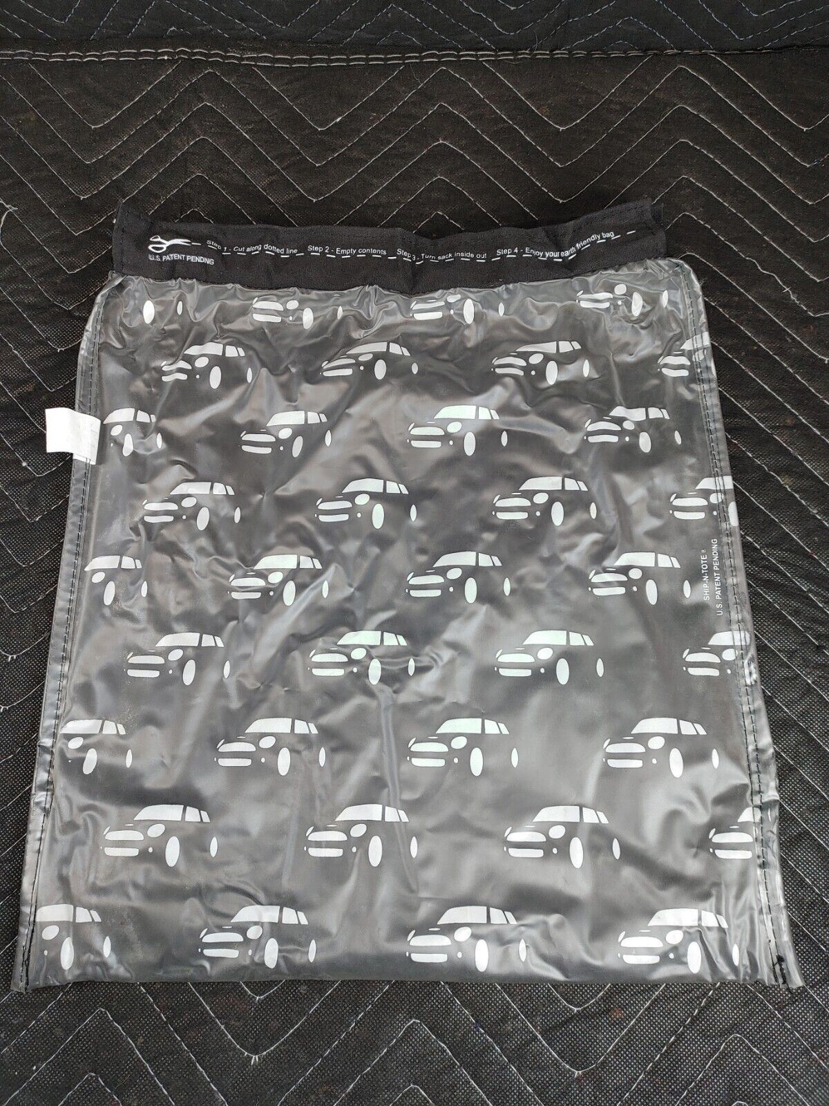 Mini Cooper Car Drawstring Cinch Bag Sack English Bulldog Plastic Lined Logo