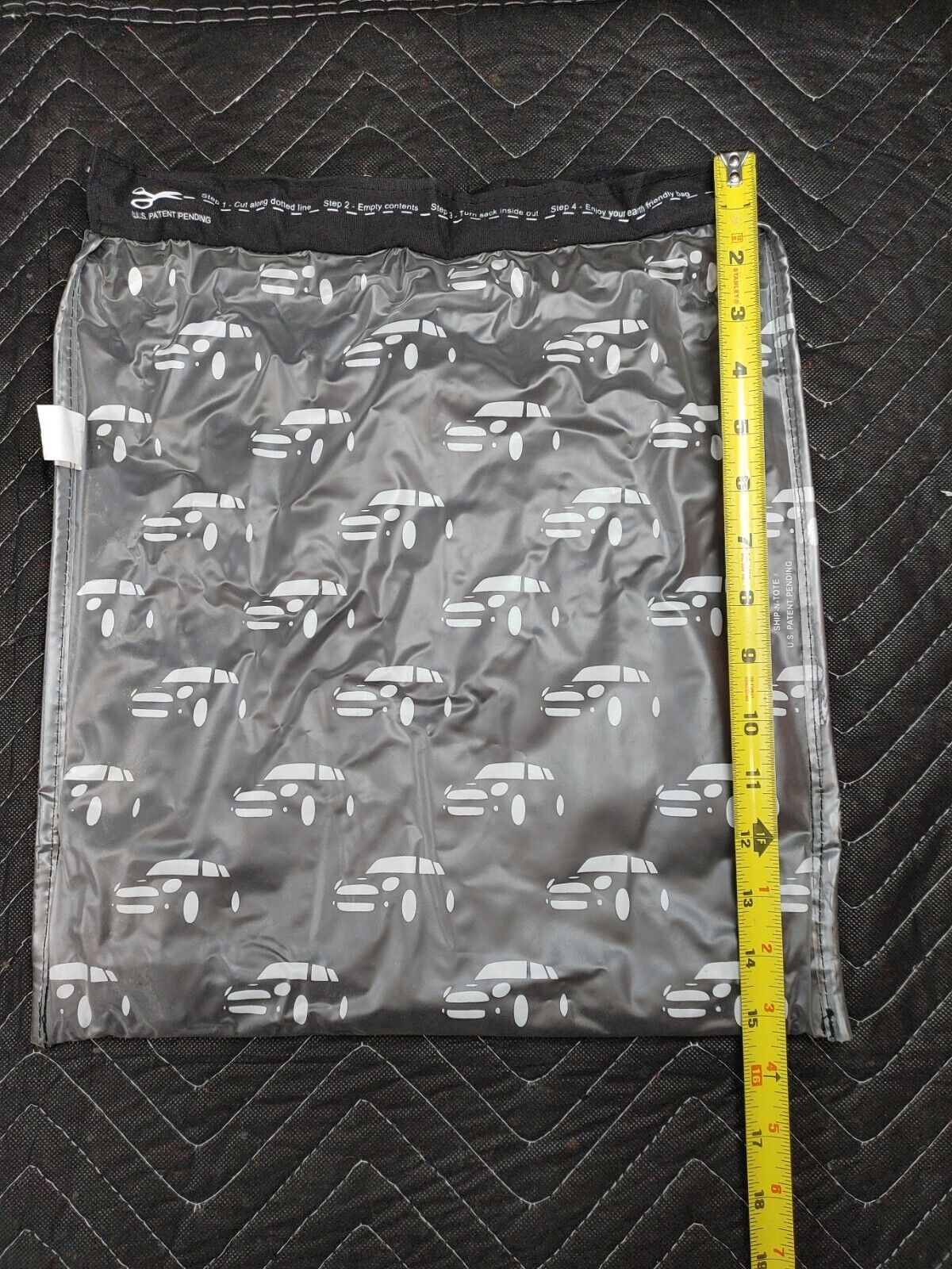 Mini Cooper Car Drawstring Cinch Bag Sack English Bulldog Plastic Lined Logo