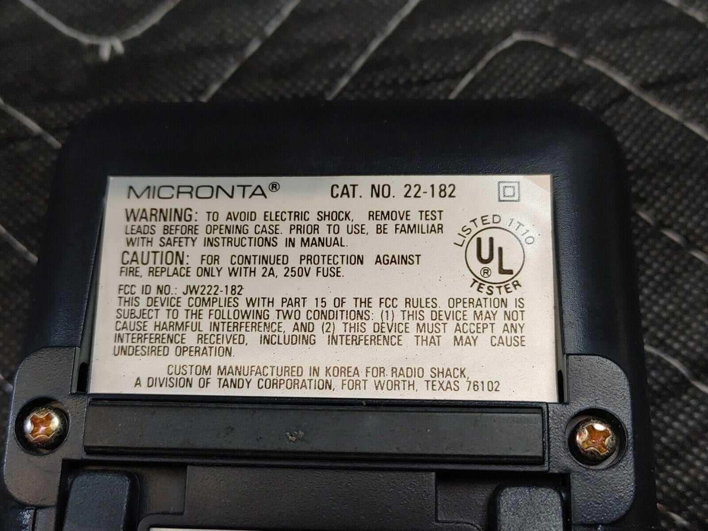 Micronta LCD Digital Multimeter 22-182 w/ Original Case & Manuals