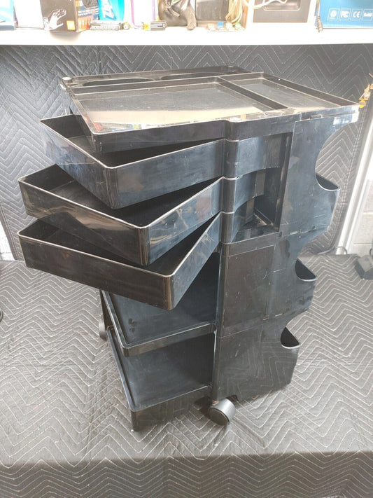 Vintage ‘Boby’ Art Trolley By Joe Colombo, Italy, Black