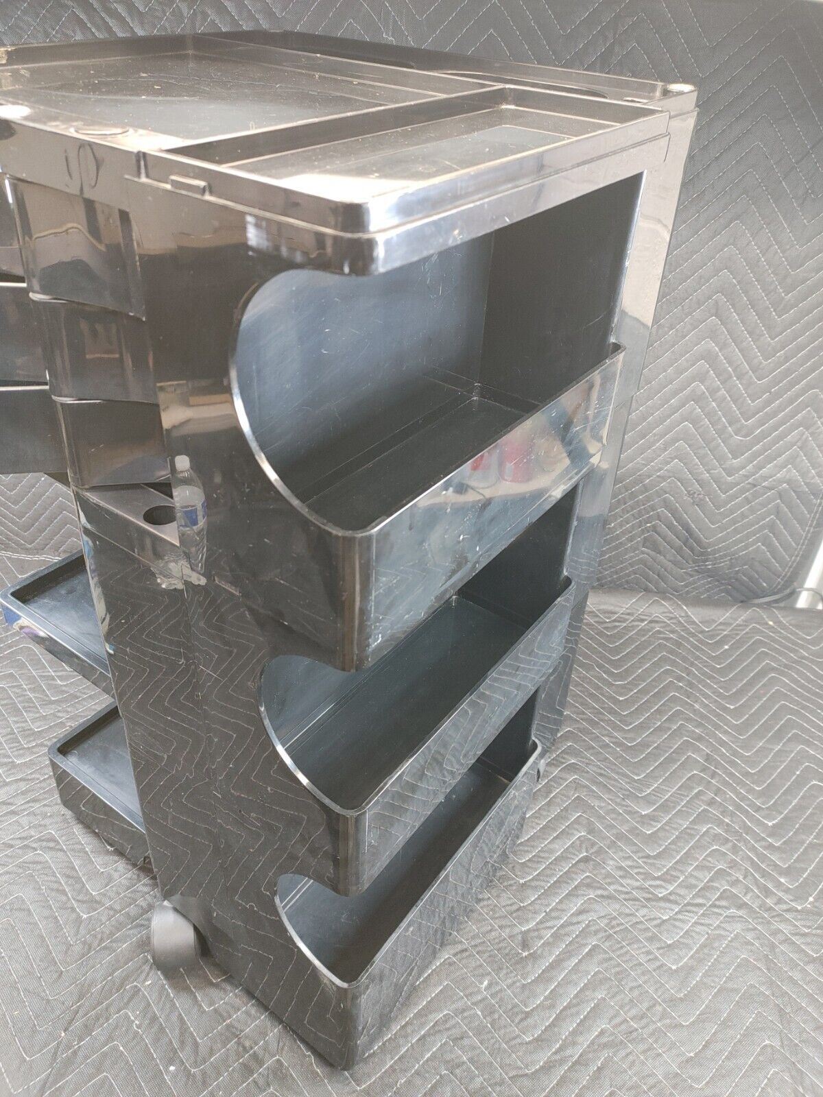 Vintage ‘Boby’ Art Trolley By Joe Colombo, Italy, Black