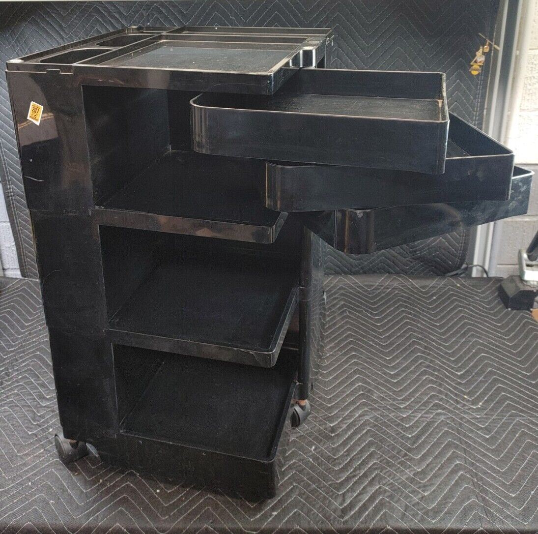 Vintage ‘Boby’ Art Trolley By Joe Colombo, Italy, Black