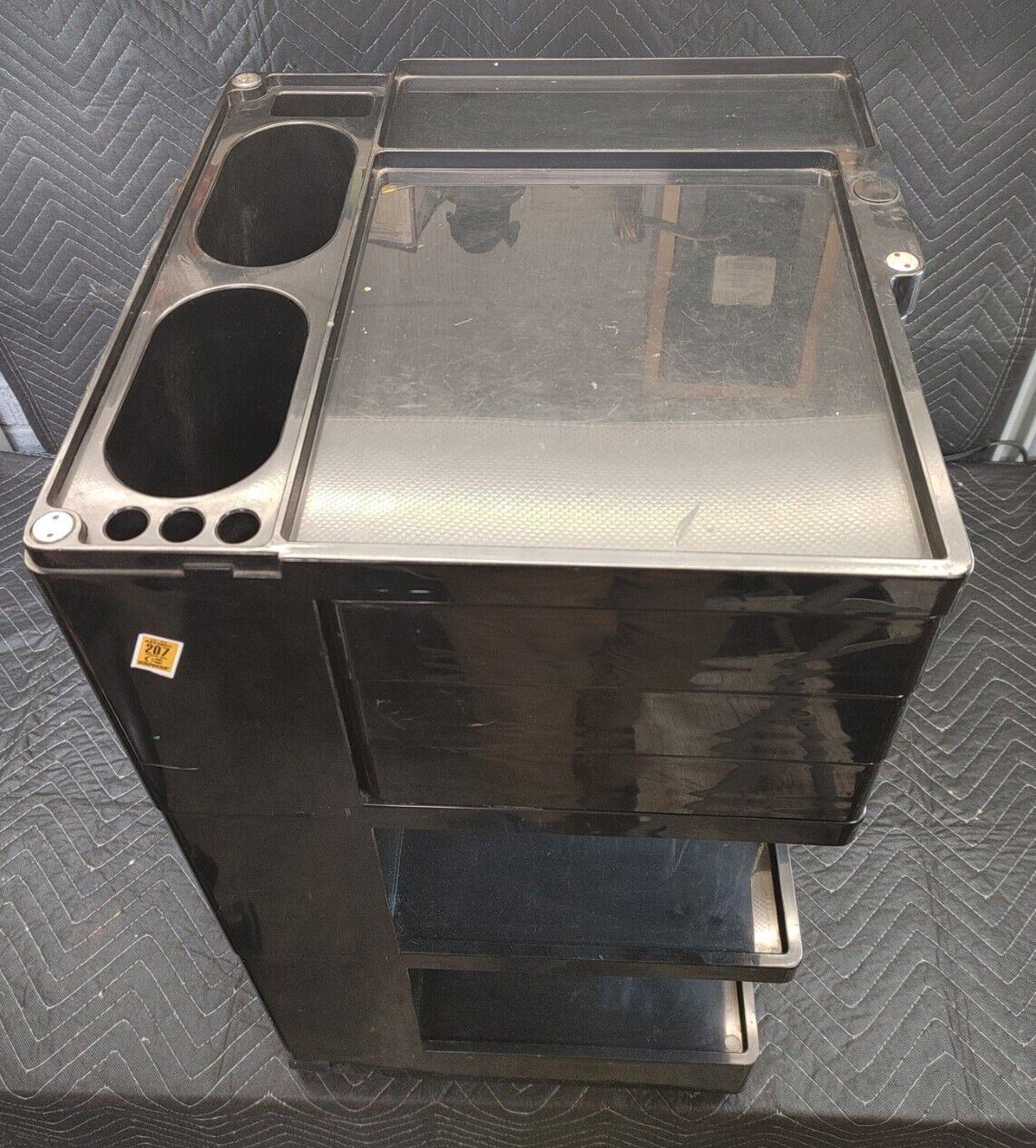 Vintage ‘Boby’ Art Trolley By Joe Colombo, Italy, Black