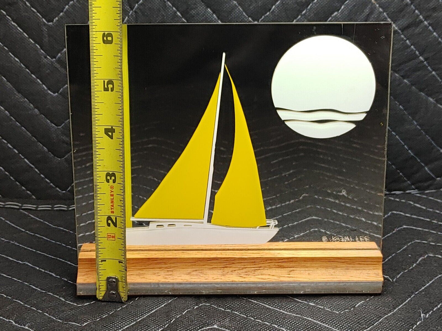 MCM John Lee 70's mirror SailBoat 6"x7"