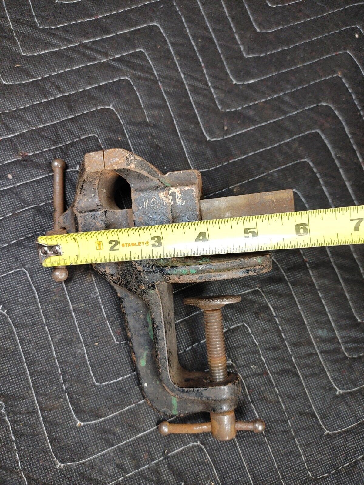 Vintage Antique Small 3" Vise Machinist Anvil Gunsmith Jeweler Clamp Bench