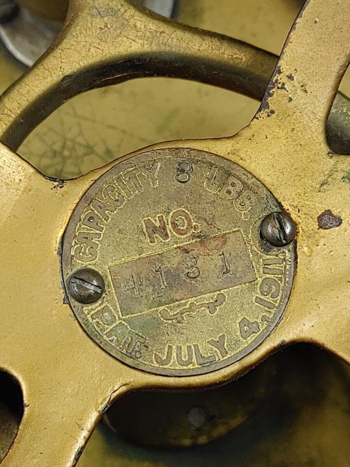 Antique 1911 BRANTFORD 3 LB CANDY/GENERAL STORE VINTAGE SCALE