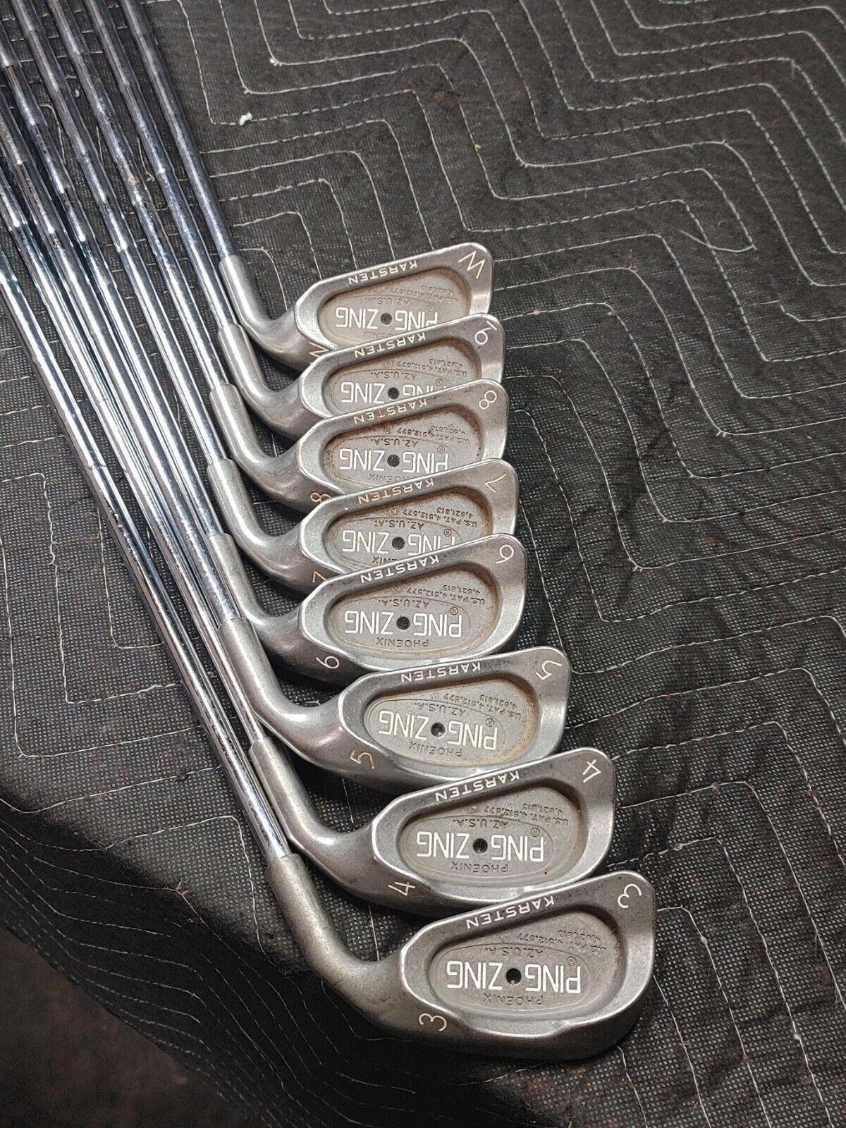 Ping Zing Phoenix Black Dot irons 3-W KT-M Karsten - Set of 8