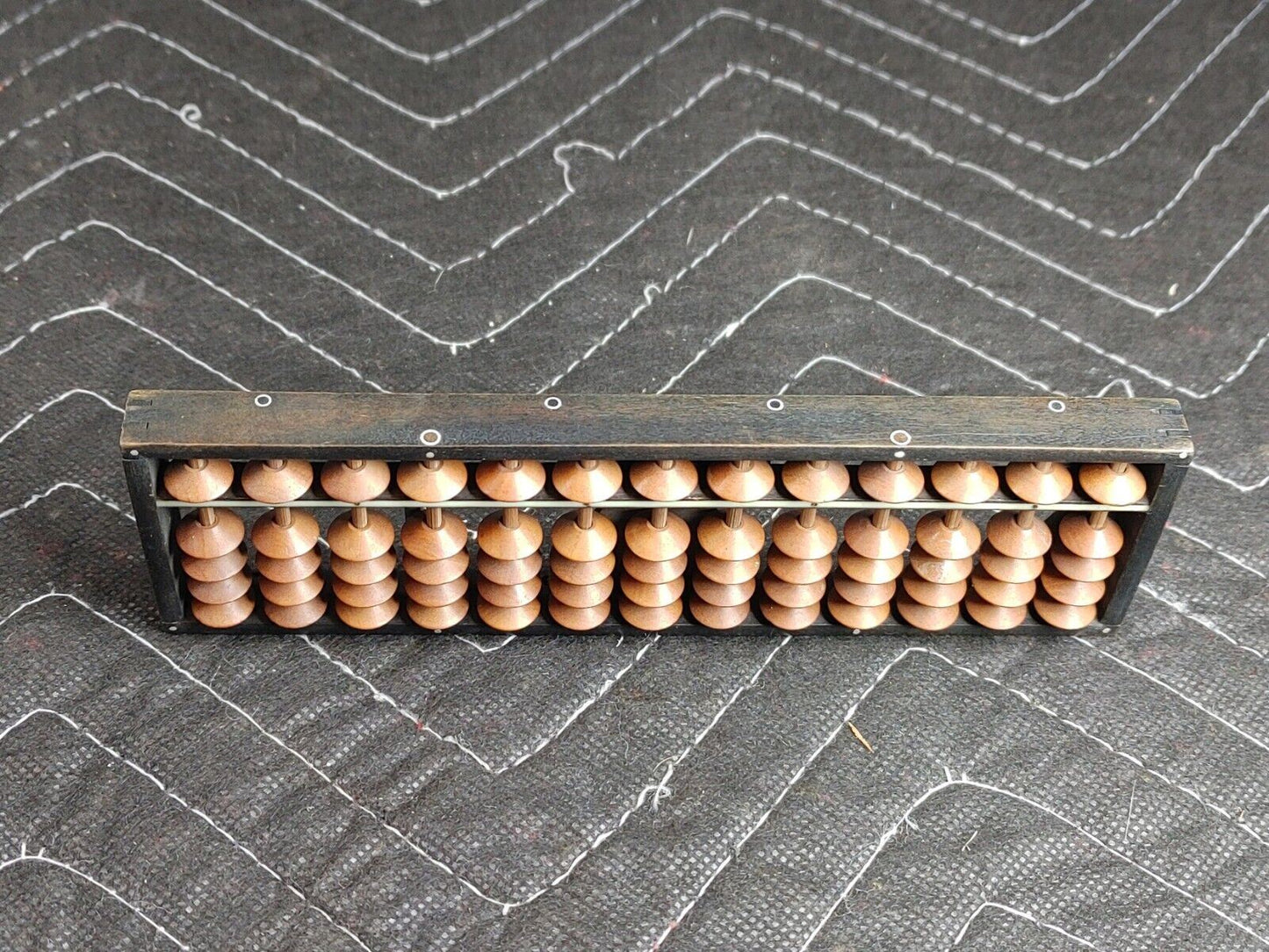 6" small Vintage Wooden Abacus 13 Rods 65 Wooden Beads