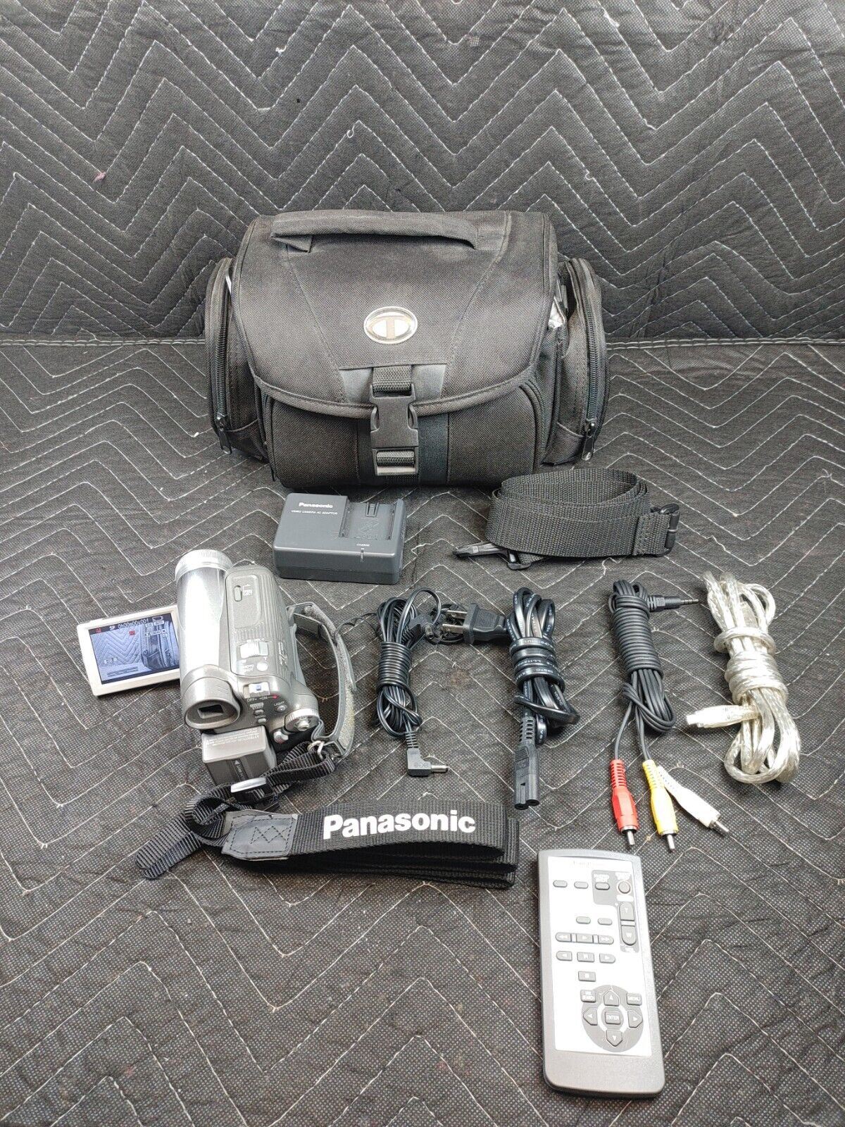 Panasonic PV-GS35 MiniDV Camcorder w/ Remote, Case, Charger & Cords - TESTED