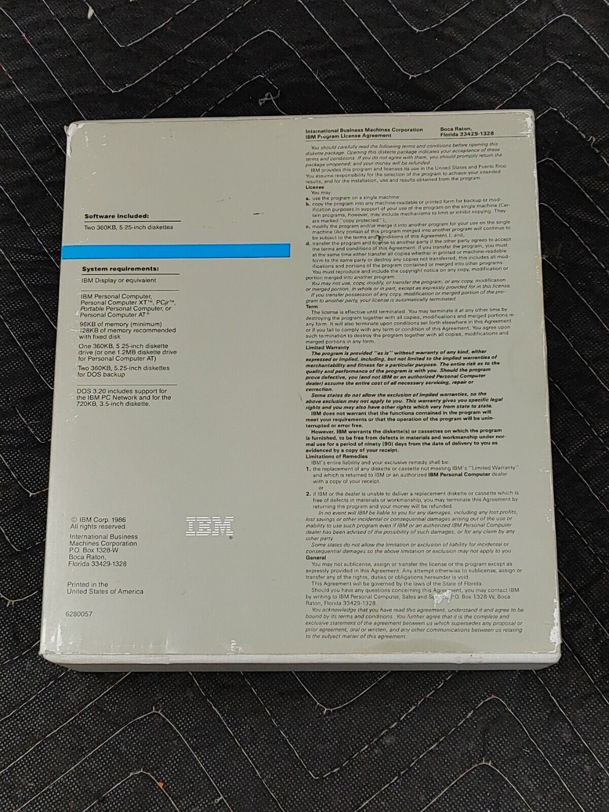 IBM DOS Disk Operating System Reference Binder w/ Disks 3.20 & 3.21