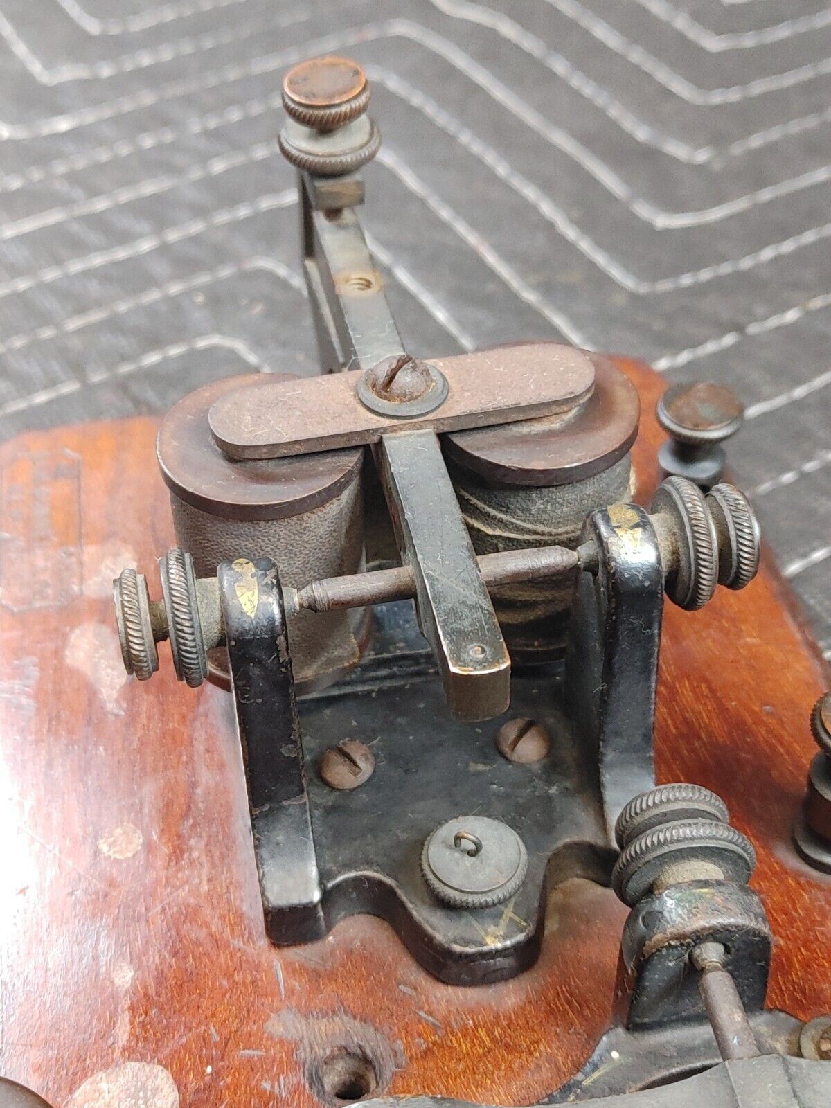 ANTIQUE J H BUNNELL NEW YORK TELEGRAPH KEY AND SOUNDER MORSE CODE