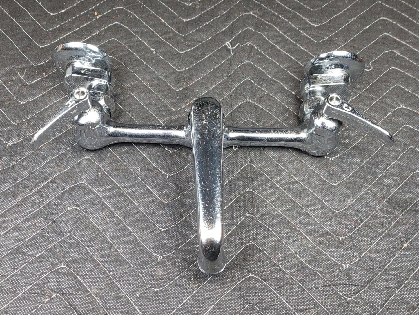 Antique Farmhouse Kitchen Sink Faucet Original Chrome Architectural Salvage