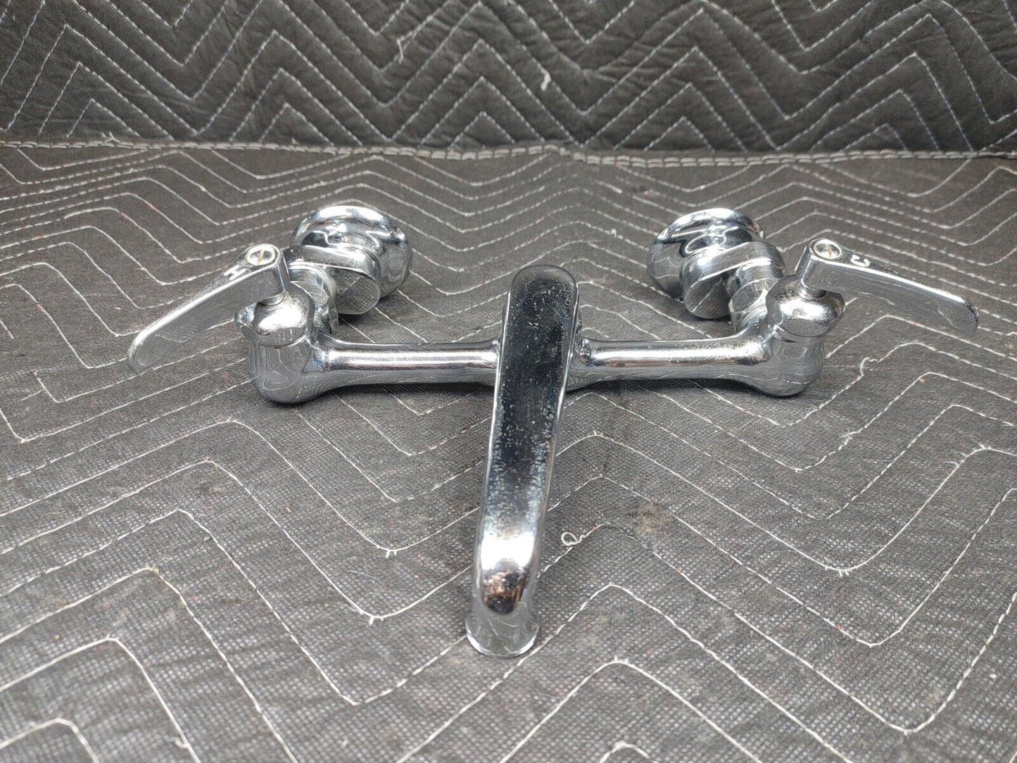 Antique Farmhouse Kitchen Sink Faucet Original Chrome Architectural Salvage