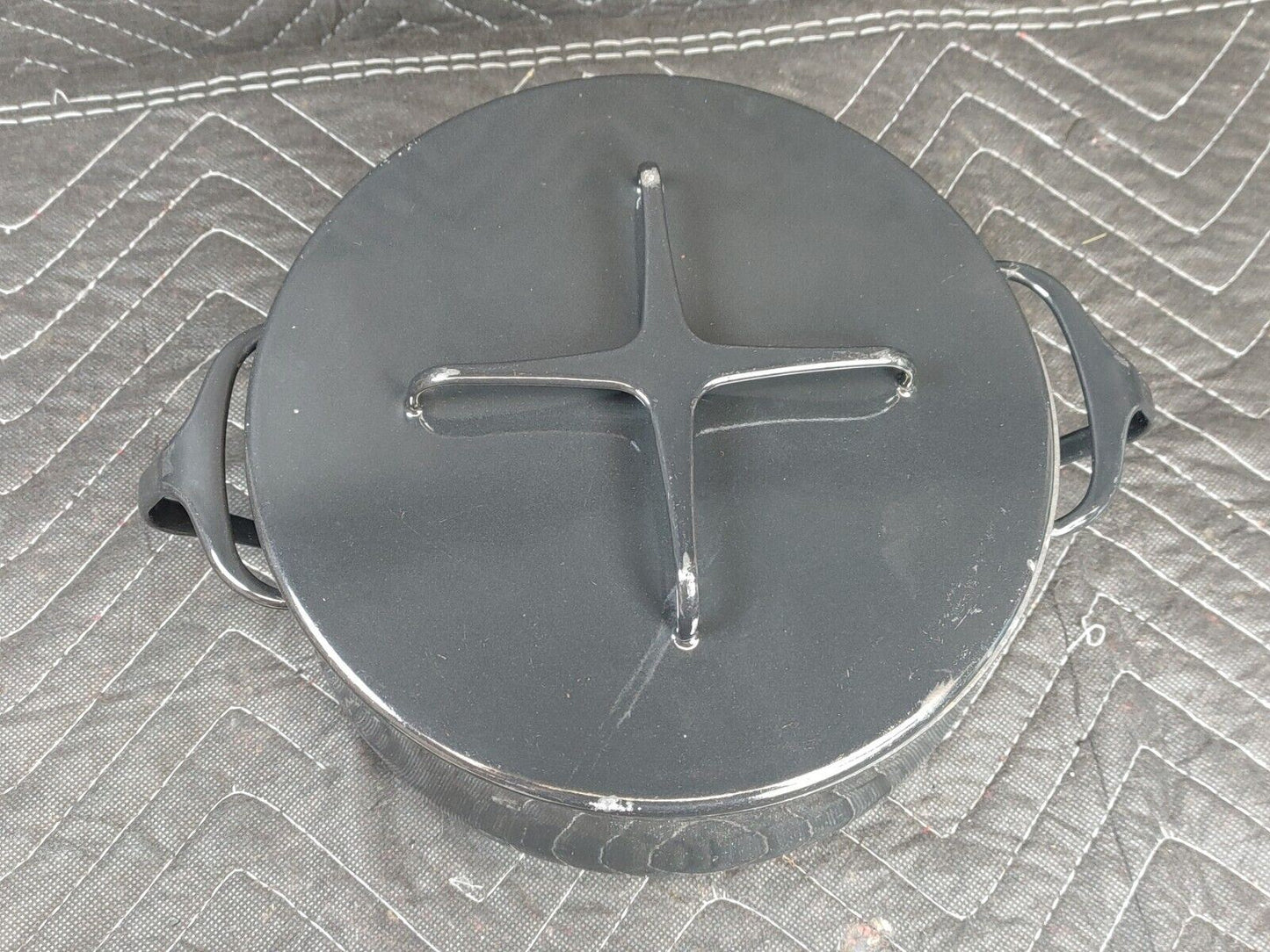 Vtg Dansk Kobenstyle Dutch Oven Lidded Pot France Black 8.5”D