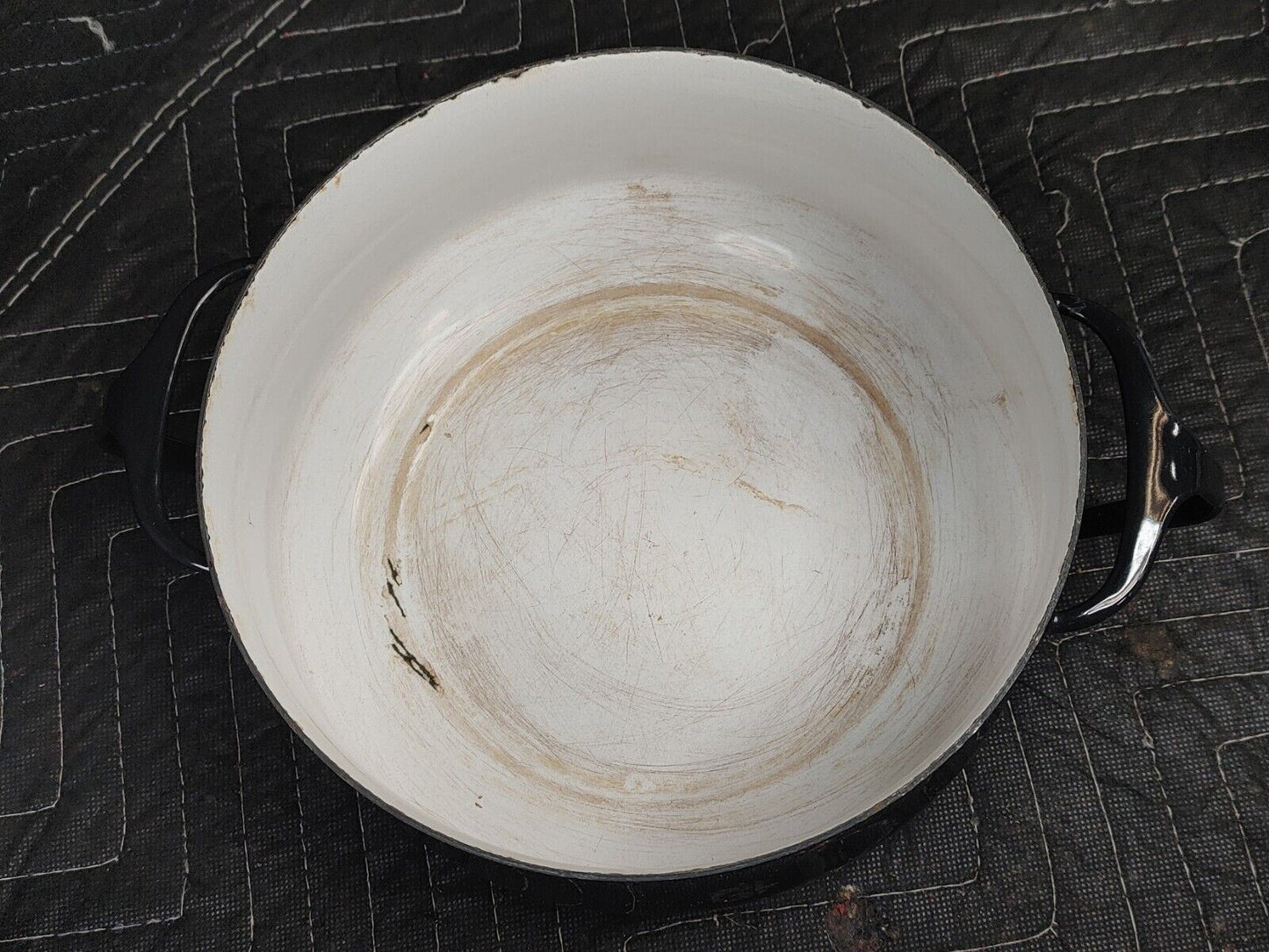 Vtg Dansk Kobenstyle Dutch Oven Lidded Pot France Black 8.5”D