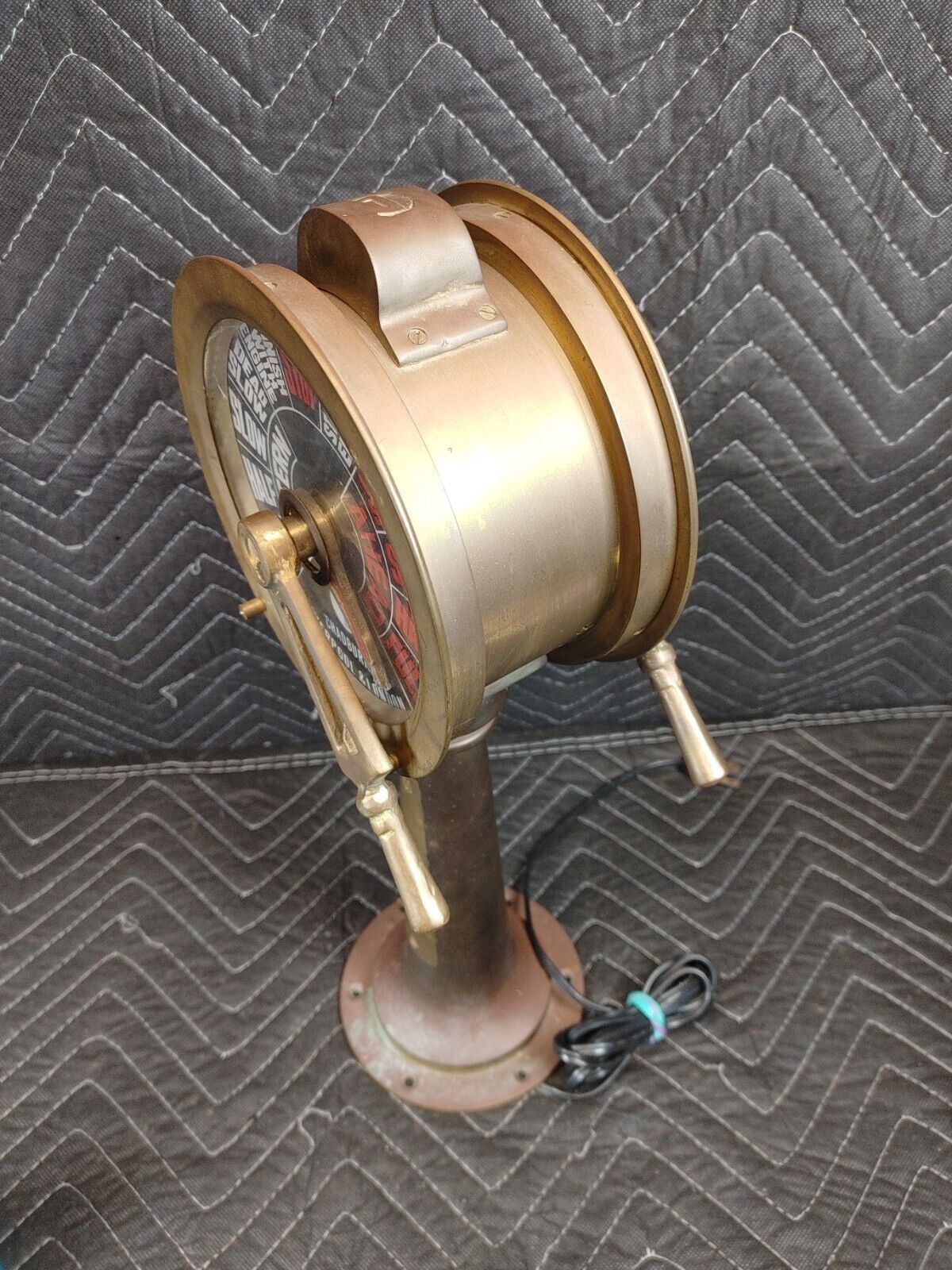 Lighted Brass Ship's Engine Room Telegraph - Chadburns Liverpool & London 18"