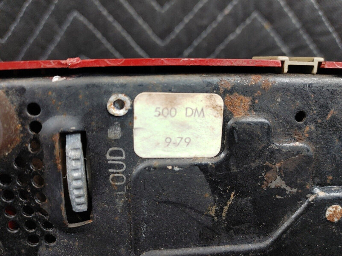 Vintage Bell System Western Electric Red Rotary Dial Desk Phone  # 500