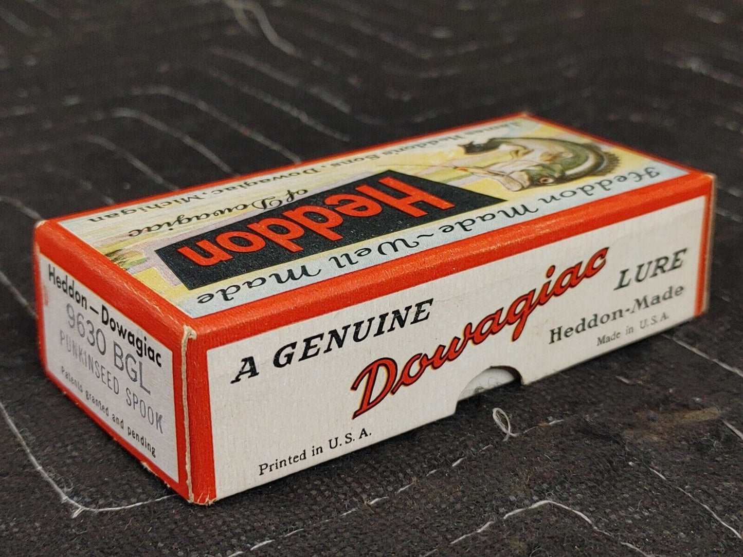 Heddon Dowagiac 9630 BGL PUNKINSEED SPOOK W/ Correct Box