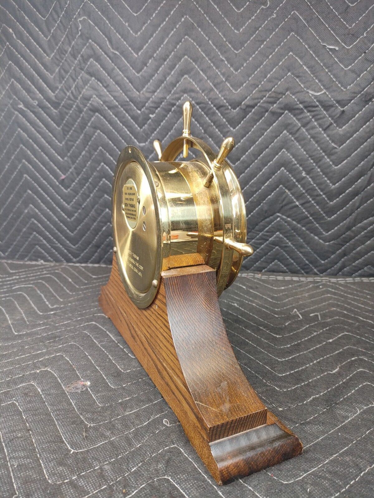 Vintage Seth Thomas Helmsman Brass Ships Clock Model: 1008-000