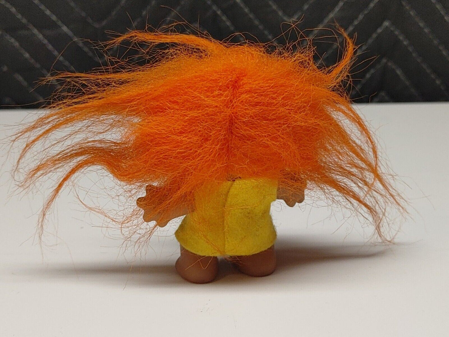 1965 DAM Things - Troll Doll w/ Orange Hair - Yellow Clothes 3" - All Orignal