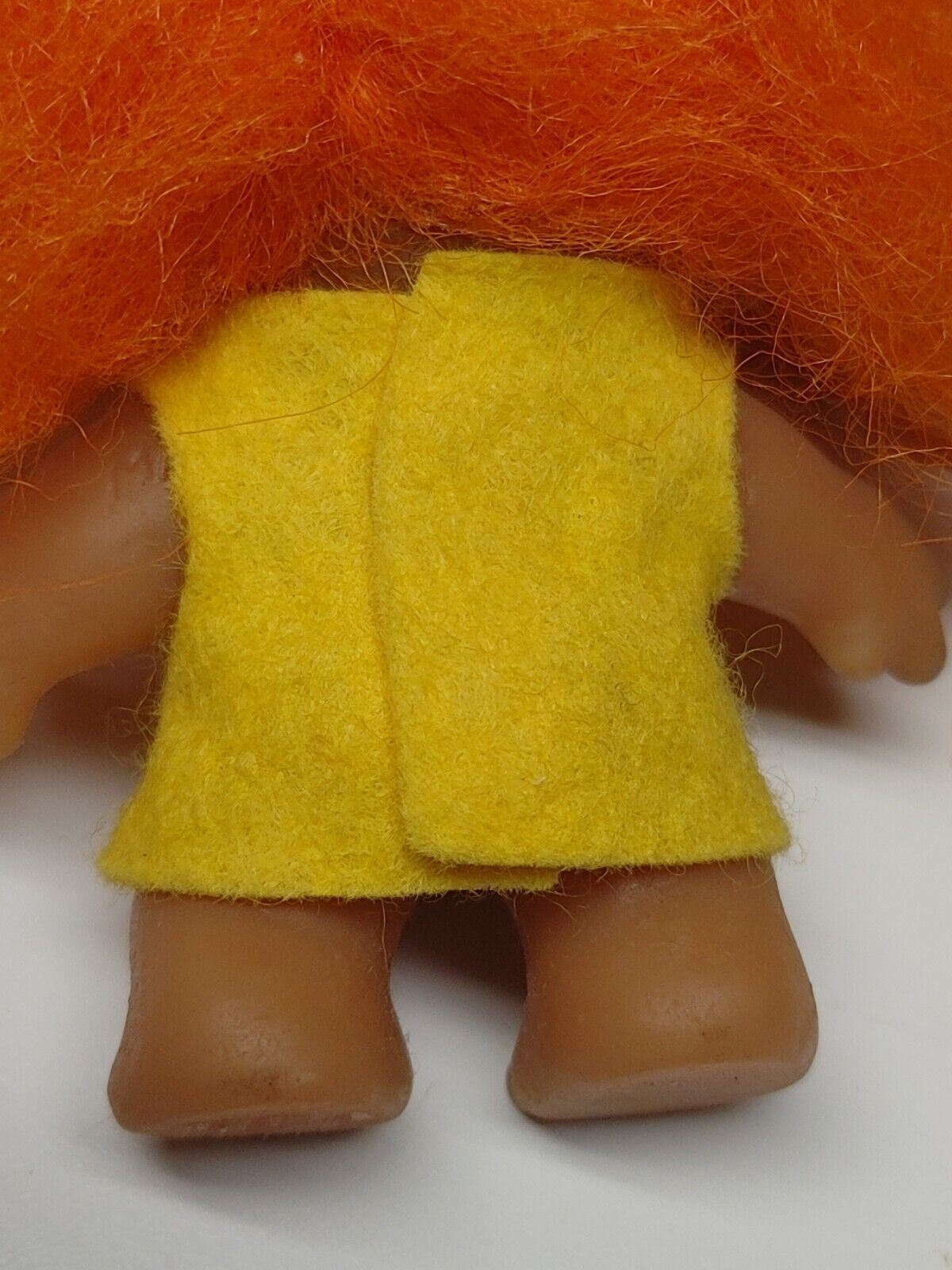 1965 DAM Things - Troll Doll w/ Orange Hair - Yellow Clothes 3" - All Orignal
