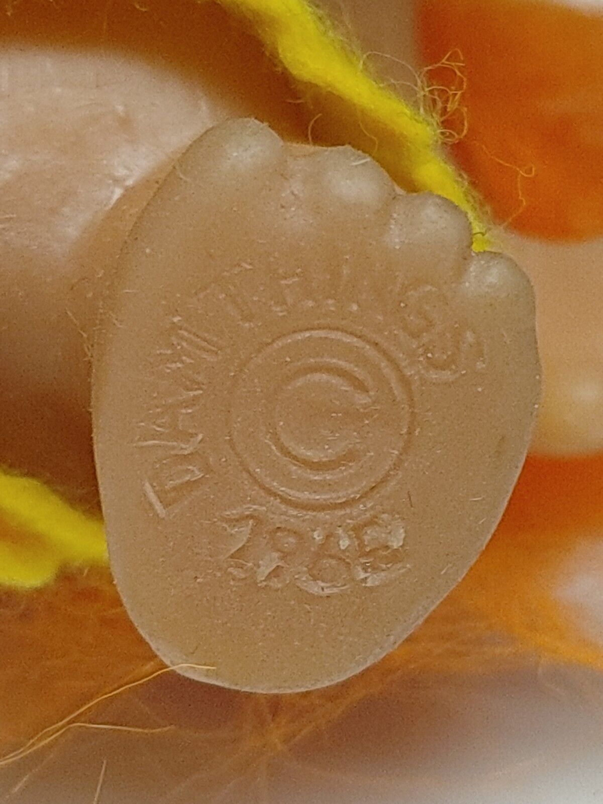 1965 DAM Things - Troll Doll w/ Orange Hair - Yellow Clothes 3" - All Orignal