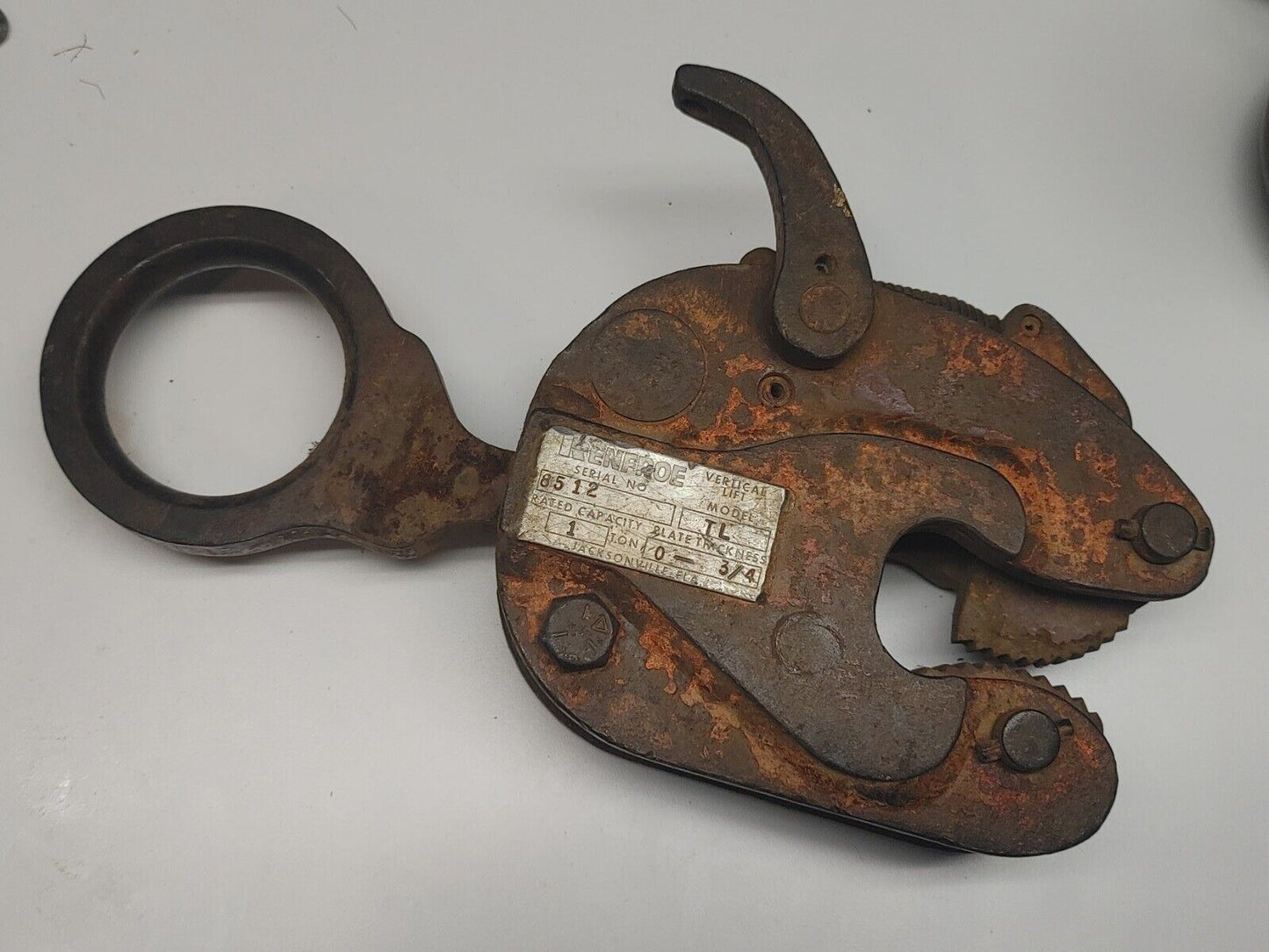 ๐บ๐ธRenfroe Model TL 1Ton Plate Lifting Clamp, 0- 3/4 inch Grip.๐๐