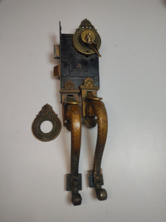 SARGENT ENTRY MORTISE LOCK #953 w/ Door Pulls, Cylinders & Keys - Serviced