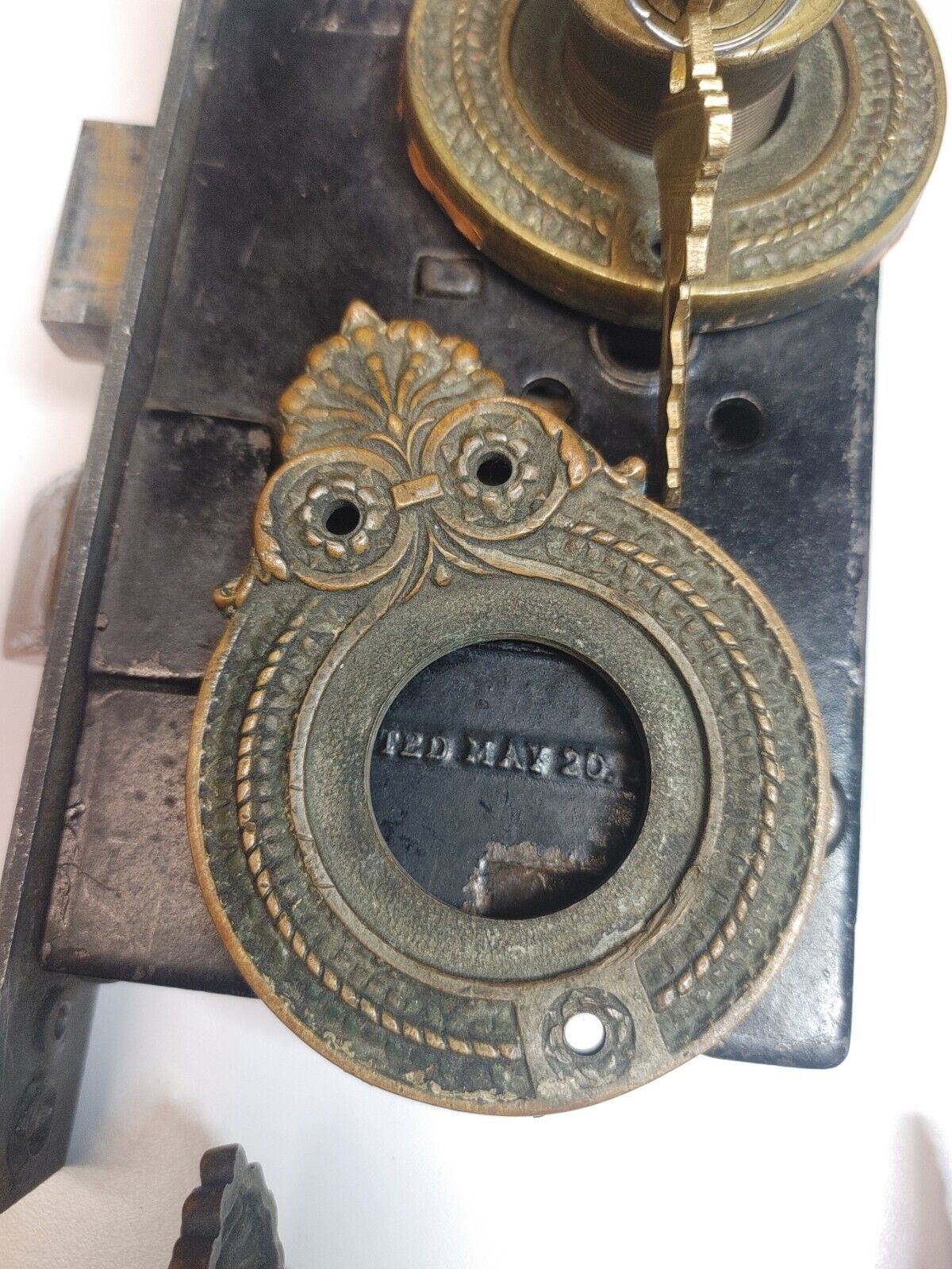 SARGENT ENTRY MORTISE LOCK #953 w/ Door Pulls, Cylinders & Keys - Serviced