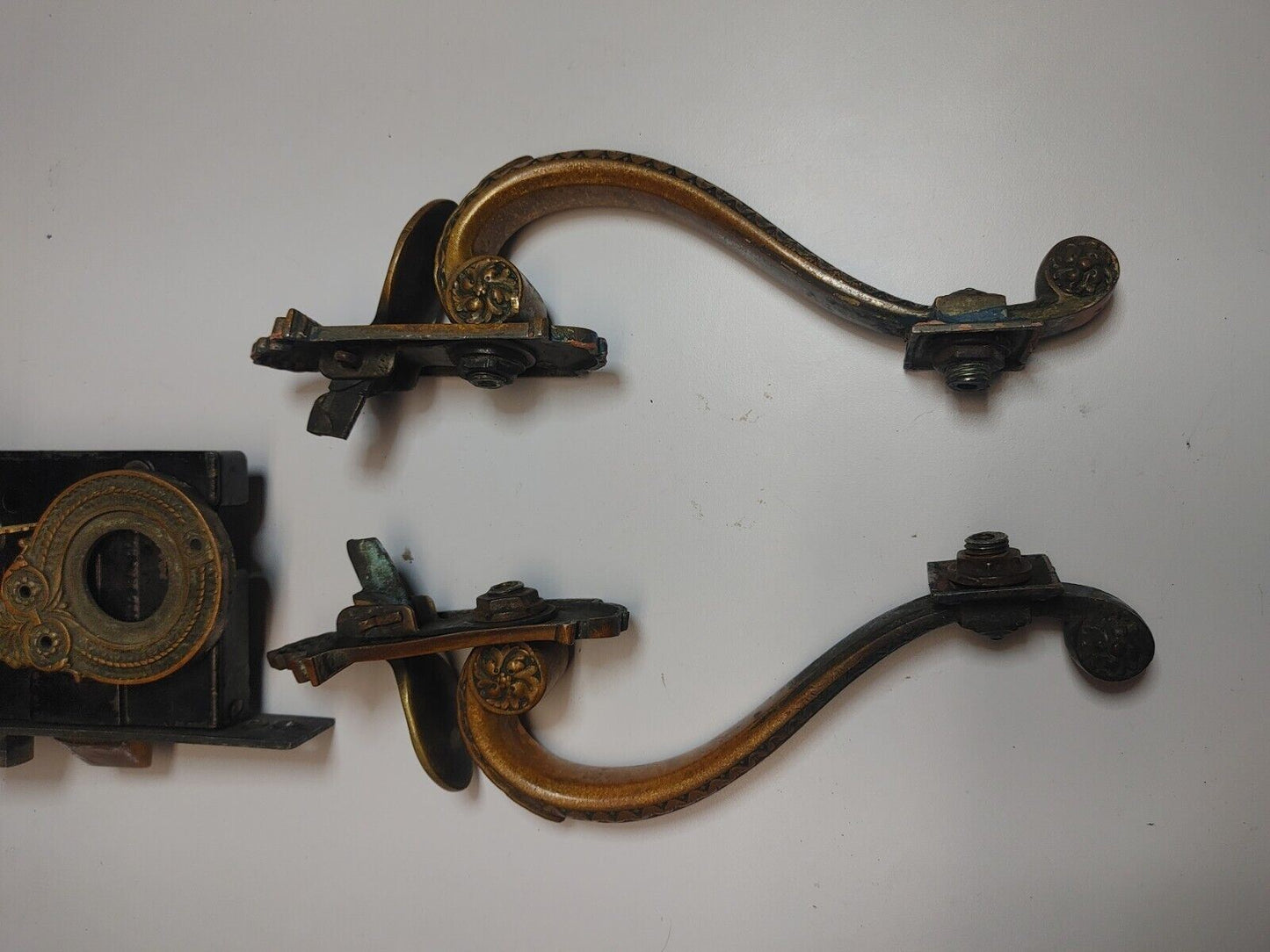 SARGENT ENTRY MORTISE LOCK #953 w/ Door Pulls, Cylinders & Keys - Serviced