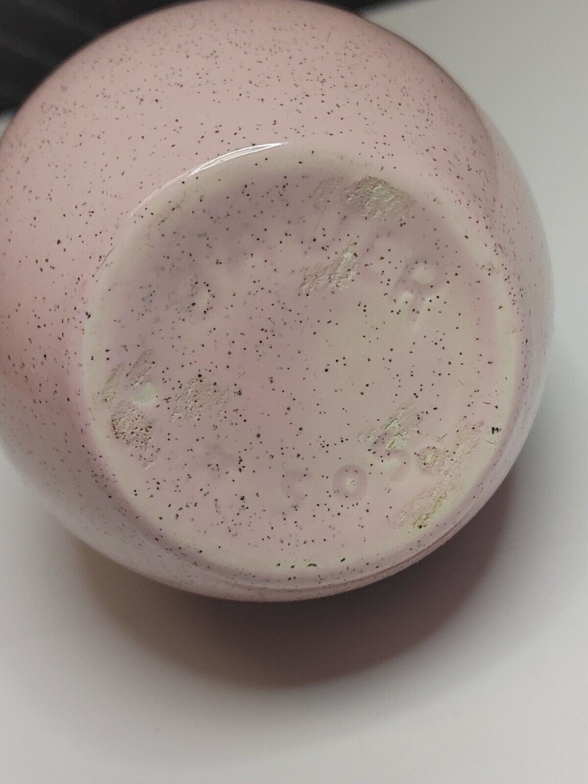 Bauer Pottery Rose Flower Vase Pink Speckled Midcentury MCM Vintage 50s 1950s