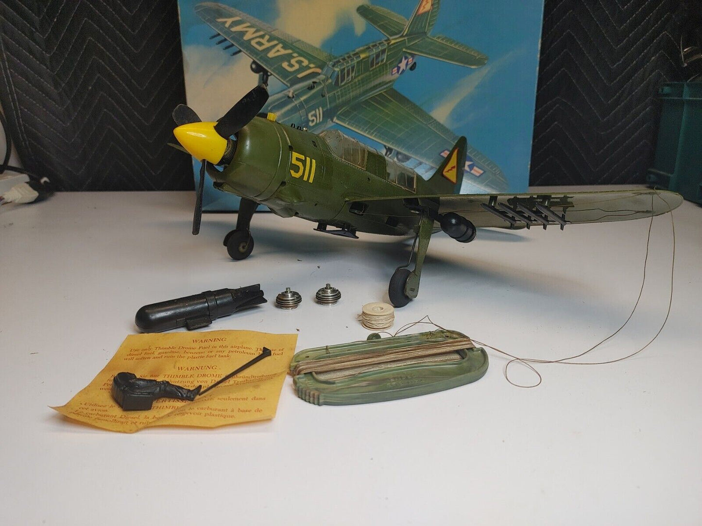 COX CURTISS A-25 DIVE BOMBER - .049 POWERED - WWII COMBAT VETERAN