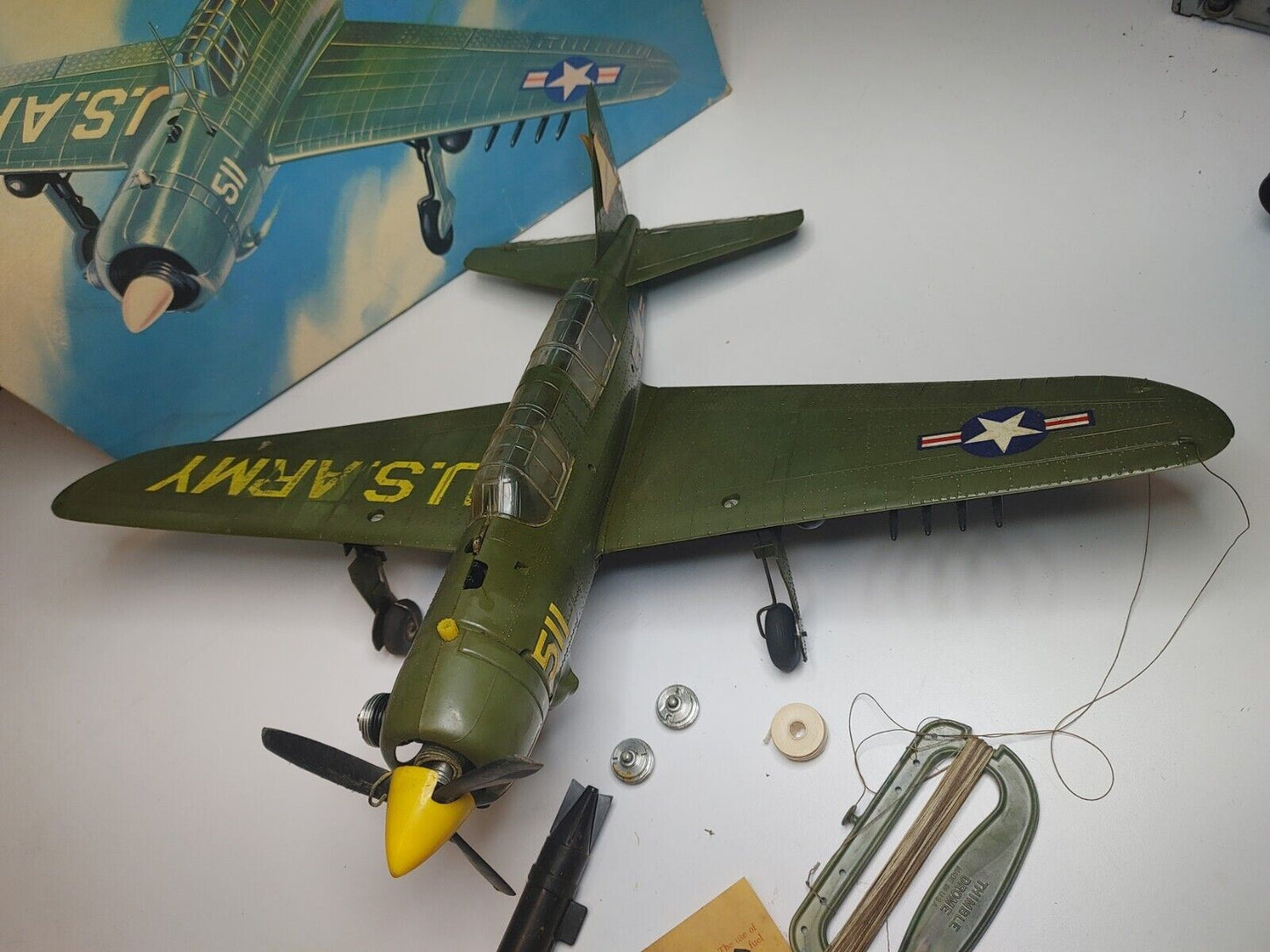 COX CURTISS A-25 DIVE BOMBER - .049 POWERED - WWII COMBAT VETERAN