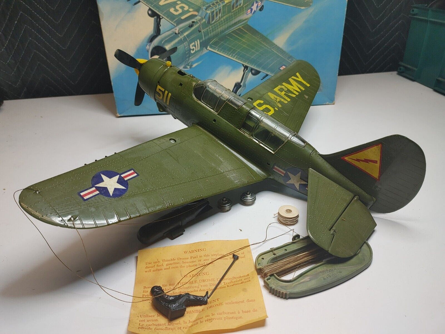 COX CURTISS A-25 DIVE BOMBER - .049 POWERED - WWII COMBAT VETERAN