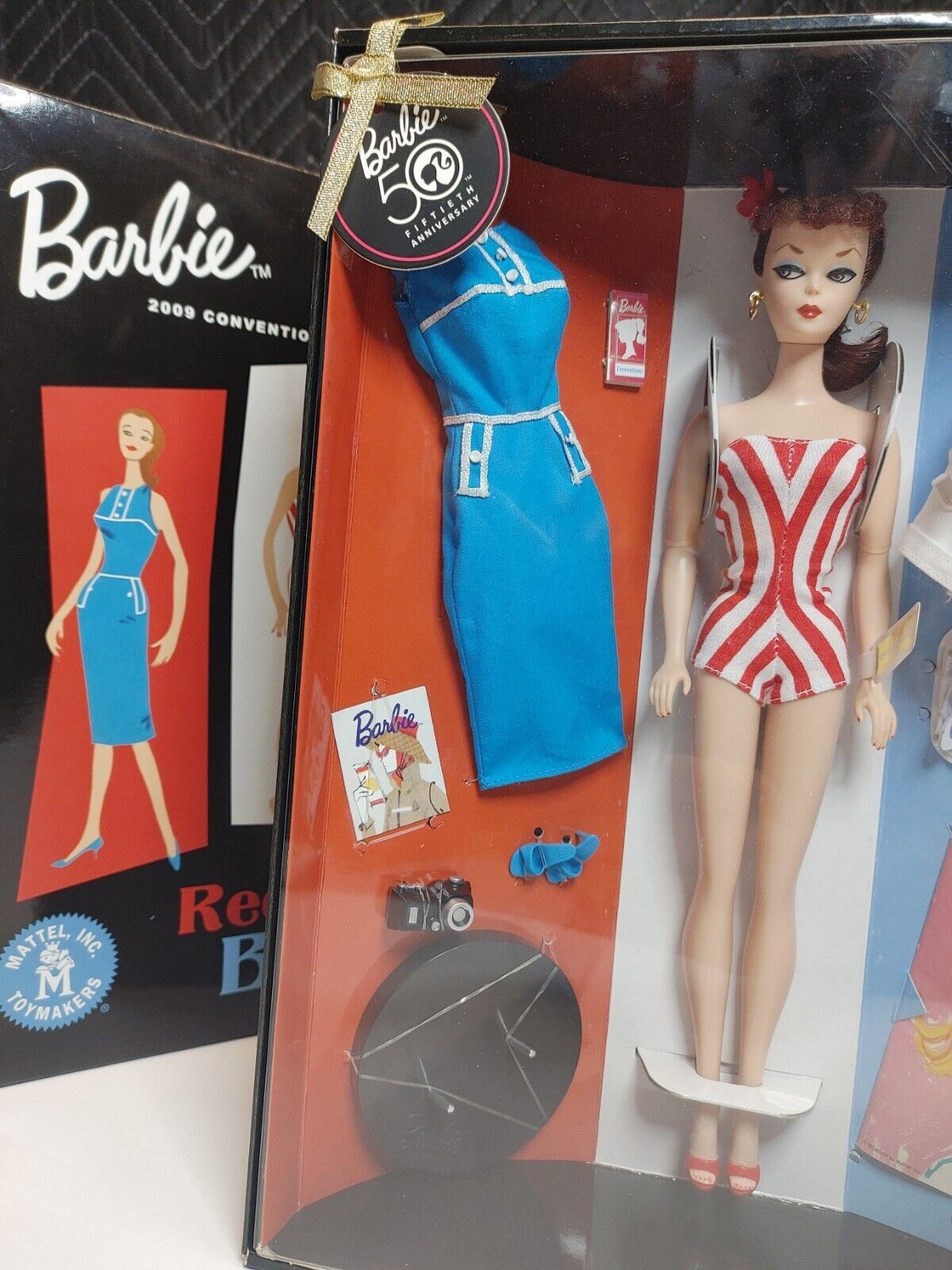 Barbie 2009 Convention Red, White And Beautiful Barbie Gift Set 50th Anniversary
