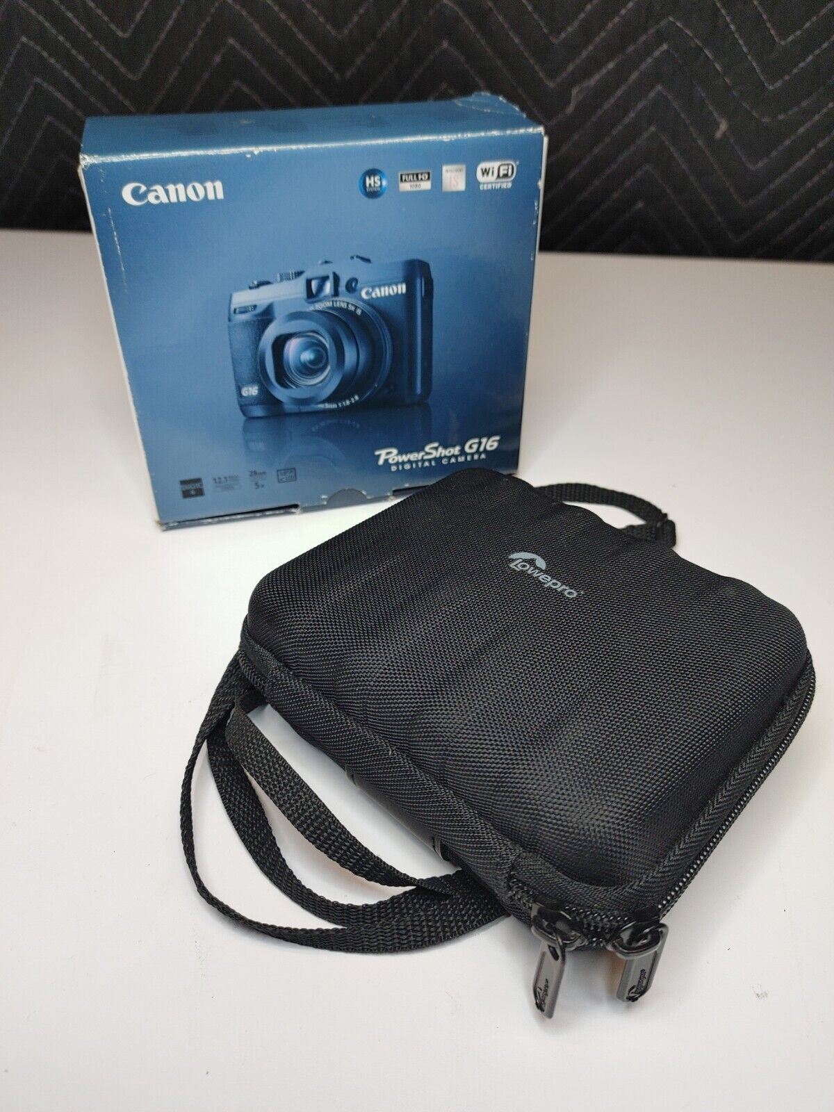 Canon PowerShot G16 Digital Camera with WiFi 12.1MP w/ Box/Charger/Case/Papers