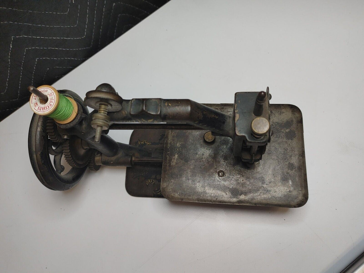 1870-80 Johnson Clark Gold Medal Octagonal Antique Cast Iron Sewing Machine RARE